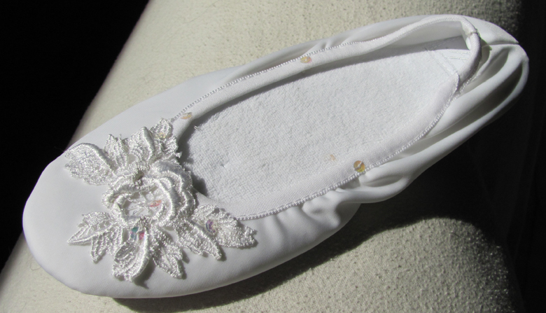 Polyester Stretchy Bridal Ballet Slippers  for weddings