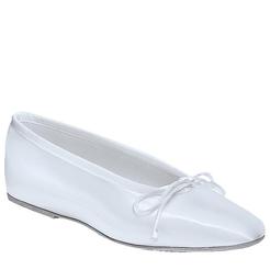 Children's white satin ballet slippers