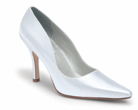 Bridal White Satin Dyeable high heel pumps  for weddings