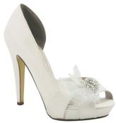 4 inch peeptoe dyeable Platform with Rhinestone Ornament