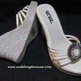 Super comfortable Sparkly Silver Wedge 